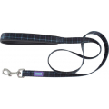 Dog & Co Country Blue Check Nylon Padded Handle Lead 1 " X 48 " Hem & Boo